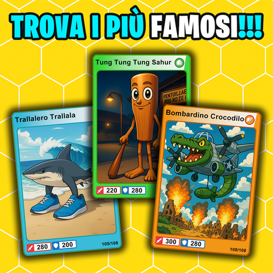 Bustina ITALIAN BRAINROT CARD ® da 6 Carte - Gioco di Carte Collezionabili (TCG Ufficiale)