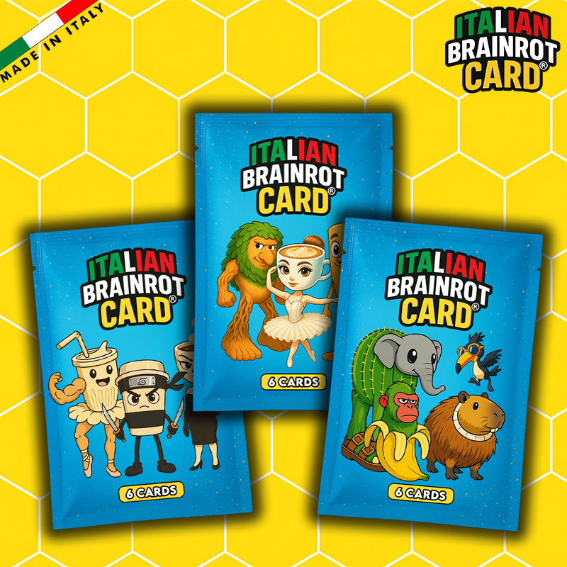 Bustina ITALIAN BRAINROT CARD ® da 6 Carte - Gioco di Carte Collezionabili (TCG Ufficiale)