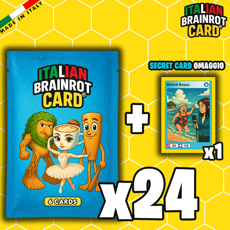 Bustina ITALIAN BRAINROT CARD ® da 6 Carte - Gioco di Carte Collezionabili (TCG Ufficiale)