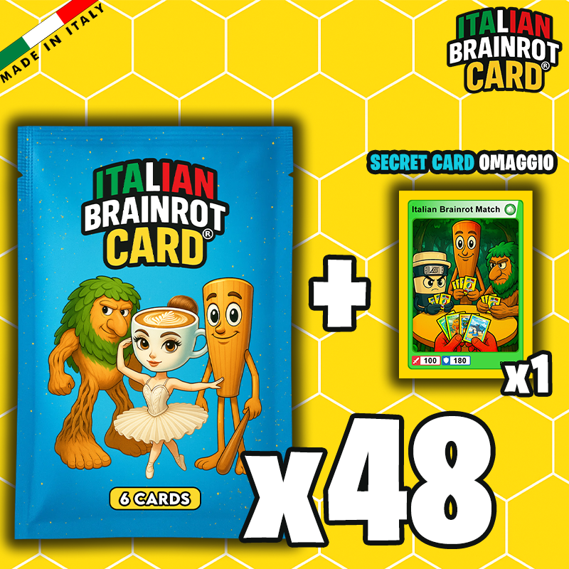 Bustina ITALIAN BRAINROT CARD ® da 6 Carte - Gioco di Carte Collezionabili (TCG Ufficiale)