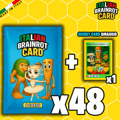 Bustina ITALIAN BRAINROT CARD ® da 6 Carte - Gioco di Carte Collezionabili (TCG Ufficiale)