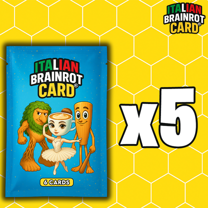 Bustina ITALIAN BRAINROT CARD ® da 6 Carte - Gioco di Carte Collezionabili (TCG Ufficiale)