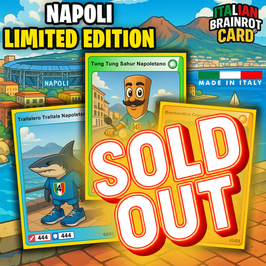 3 Carte LIMITED EDITION di ITALIAN BRAINROT CARD® - Per Celebrare il 4° Scudetto del Napoli